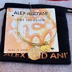 Alex and Ani Art Fusion Path of Life Gold Charm Bangle